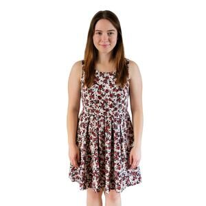 Tulle Women's Sleeveless Floral A-Line Dress - Size Small